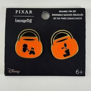 NEW Loungefly Disney Pixar Wall-E and Eve Pumpkin Enamel‎ Pin Set of 2